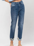 Flying Monkey High Rise Cuffed Boyfriend Jeans
