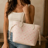 Pretty in Pink Upcycled LV Tote Bundle