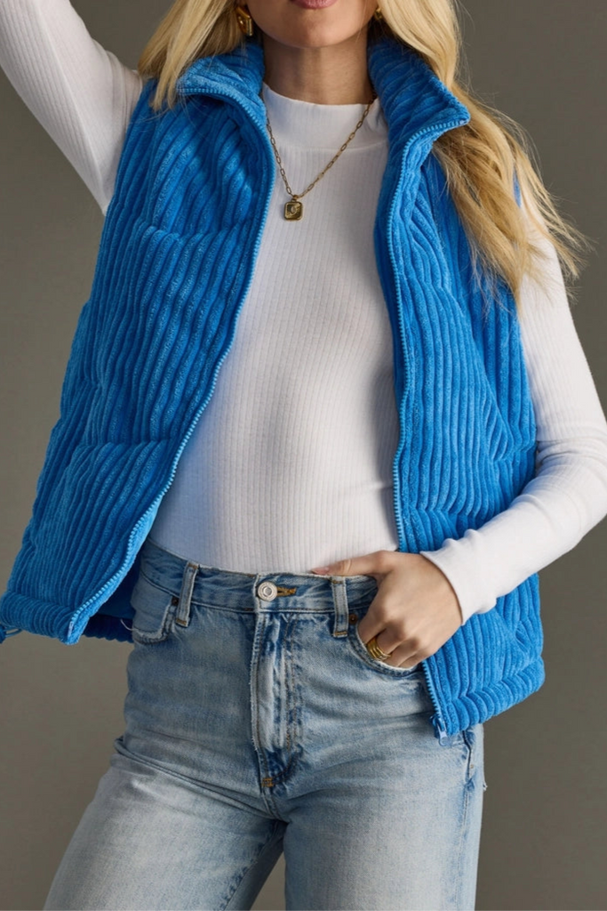 Blue Corduroy Vest