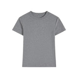 Fitted Cotton Blend Crewneck Tee
