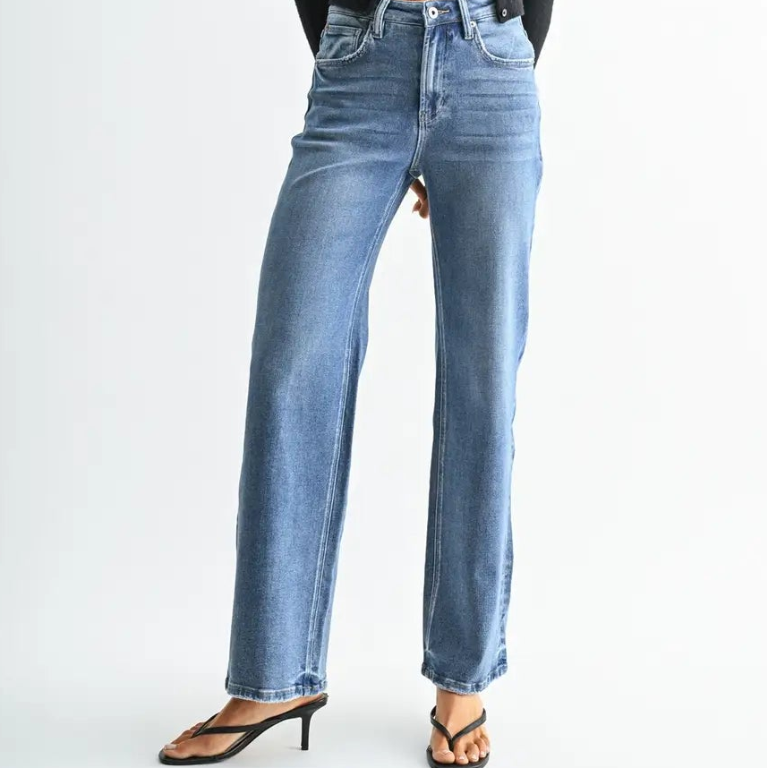 Mica Denim, High-Rise Wide Leg Super Soft