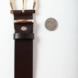 Chic Horseshoe Gold Buckle Belt (Black or Brown)
