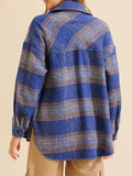 Fall Vibes Plaid Blue/Taupe Shacket