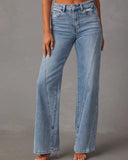 Loose-Fitting Wide-Leg Jeans