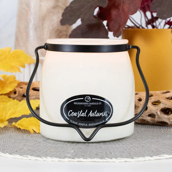 Milkhouse 16 oz. Butter Jar Candle "Coastal Autumn"