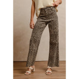 Leopard Print High Rise Jeans