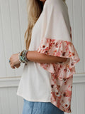 Sunlit Meadow Top - Beige Coral